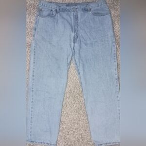Levi Strauss 550 Jeans Men's Size 42x30  Light Blue Rodeo Cowboy Farmer Tough